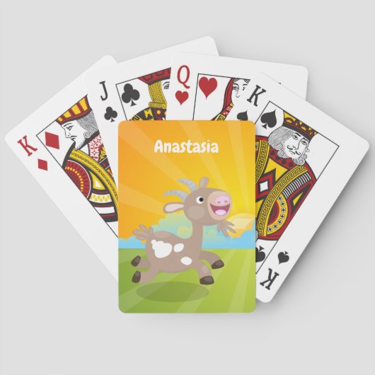 Cute happy billy cartoon pokerkaarten (Achterkant)