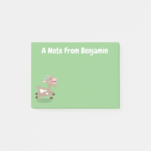 Cute happy billy cartoon post-it® notes (Voorkant)