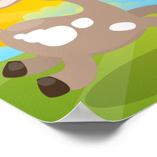 Cute happy billy cartoon poster (Hoek)