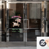 Cute happy billy cartoon raamsticker (Kantoordeur)