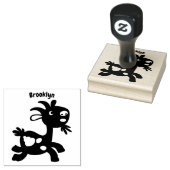 Cute happy billy cartoon rubberstempel (Gestempeld)