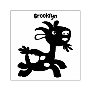 Cute happy billy cartoon rubberstempel