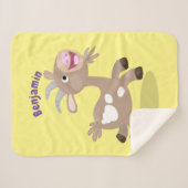 Cute happy billy cartoon sherpa deken (Voorkant (horizontaal))