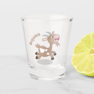Cute happy billy cartoon shot glas