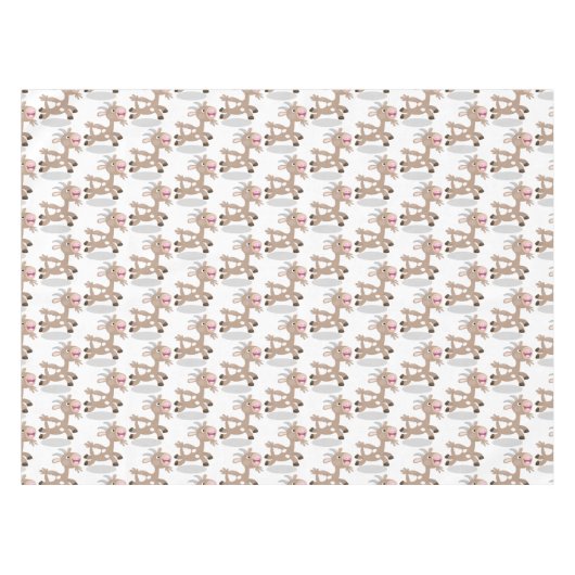 Cute happy billy cartoon tafelkleed (Voorkant (Horizontaal))