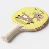 Cute happy billy cartoon tafeltennisbatje (Voorkant Gekanteld)