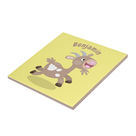 Cute happy billy cartoon tegeltje (Zijkant)