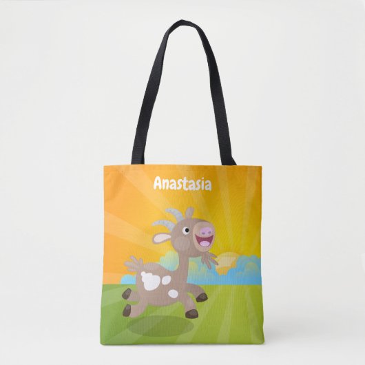 Cute happy billy cartoon tote bag (Voorkant)