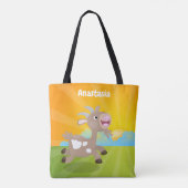 Cute happy billy cartoon tote bag (Achterkant)