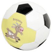 Cute happy billy cartoon voetbal (Drie kwart)