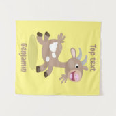 Cute happy billy cartoon wandkleed (Voorkant (horizontaal))