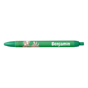 Cute happy billy cartoon zwarte inkt pen