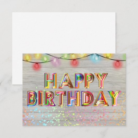 Cute Happy Birthday (Voorkant / Achterkant)