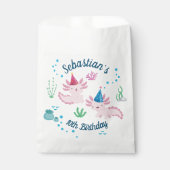 Cute Happy Birthday Axolotl Party Favor Bag Bedankzakje (Voorkant)