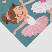 Cute Happy Birthday ballerina theme Tissuepapier (Detail)