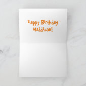 Cute happy birthday bee cartoon illustraties kaart (Binnen)