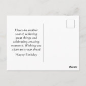 Cute Happy Birthday Border Collie Ansichtkaart Briefkaart (Achterkant)