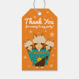 Cute Happy Birthday Boy Alpacas in Blauwgroen Sera Cadeaulabel