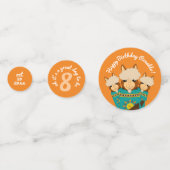 Cute Happy Birthday Boy Alpacas in Blauwgroen Sera Confetti (Voorkanten)