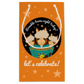 Cute Happy Birthday Boy Alpacas in Blauwgroen Sera Klein Cadeauzakje (Achterkant)