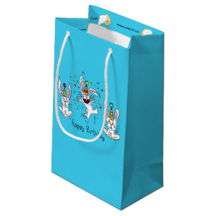 Cute Happy Birthday Bunny Rabbits Kinder Klein Cadeauzakje