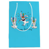 Cute Happy Birthday Bunny Rabbits Kinder Medium Cadeauzakje (Voorkant)