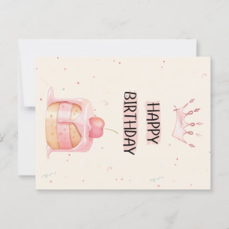 Cute Happy Birthday Card Briefkaart