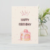 Cute Happy Birthday Card Kaart (Staand voorkant)