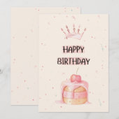 Cute Happy Birthday Card Kaart (Voorkant / Achterkant)