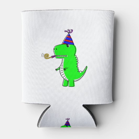 Cute Happy Birthday Dinosaur Blikjeskoeler (Voorkant)