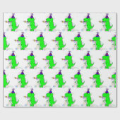 Cute Happy Birthday Dinosaur Confetti Cadeaupapier (Vlak)