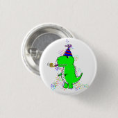 Cute Happy Birthday Dinosaur Confetti Ronde Button 3,2 Cm (Voorkant /achterkant)