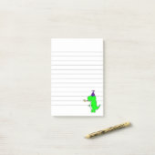 Cute Happy Birthday Dinosaur Gestreept Post-it® Notes (Op bureau)