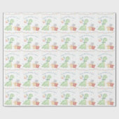 Cute Happy Birthday Dinosaur Party Cadeaupapier (Vlak)