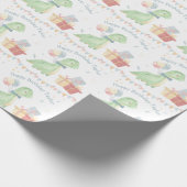 Cute Happy Birthday Dinosaur Party Cadeaupapier (Hoek)