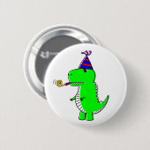 Cute Happy Birthday Dinosaur Ronde Button 5,7 Cm (Voorkant /achterkant)