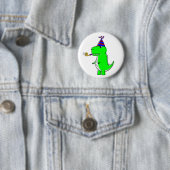 Cute Happy Birthday Dinosaur Ronde Button 5,7 Cm (In situ)