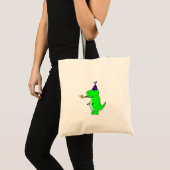 Cute Happy Birthday Dinosaur Tote Bag (Voorkant (product))