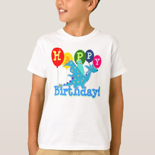 Cute Happy Birthday Dragon Party Balloons Kinder T T-shirt