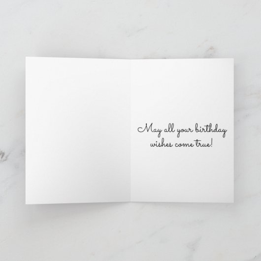 Cute Happy Birthday Giraffe Custom Name Kaart (Binnen)