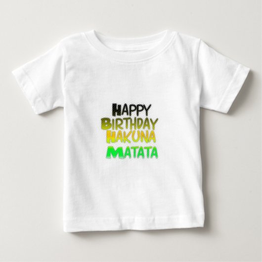 Cute Happy Birthday Hakuna Matata eco Inspirationa (Voorkant)