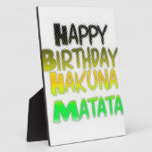 Cute Happy Birthday Hakuna Matata eco Inspirationa Fotoplaat (Zijkant)