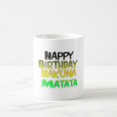 Cute Happy Birthday Hakuna Matata eco Inspirationa Koffiemok (Center)