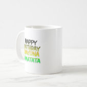 Cute Happy Birthday Hakuna Matata eco Inspirationa Koffiemok (Voorkant links)