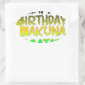 Cute Happy Birthday Hakuna Matata eco Inspirationa Ovale Sticker