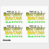 Cute Happy Birthday Hakuna Matata eco Inspirationa Rechthoekige Sticker (Vel)