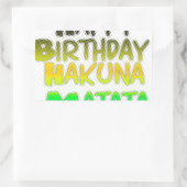 Cute Happy Birthday Hakuna Matata eco Inspirationa Rechthoekige Sticker (Tas)