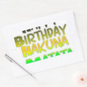 Cute Happy Birthday Hakuna Matata eco Inspirationa Rechthoekige Sticker (Envelop)