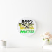 Cute Happy Birthday Hakuna Matata eco Inspirationa Ronde Klok (Huis)