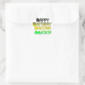 Cute Happy Birthday Hakuna Matata eco Inspirationa Ronde Sticker (Tas)